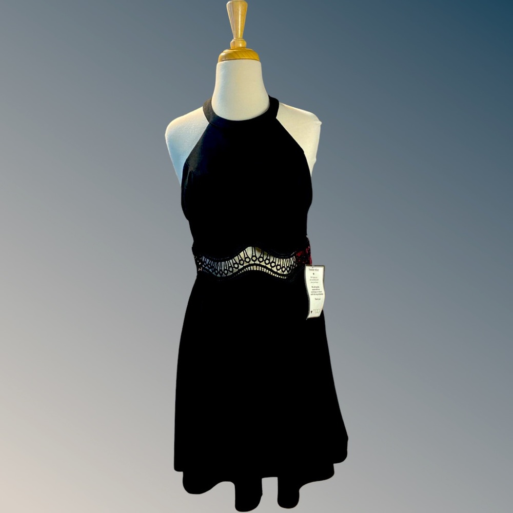 Black cocktail evening part dress from Macys with tags